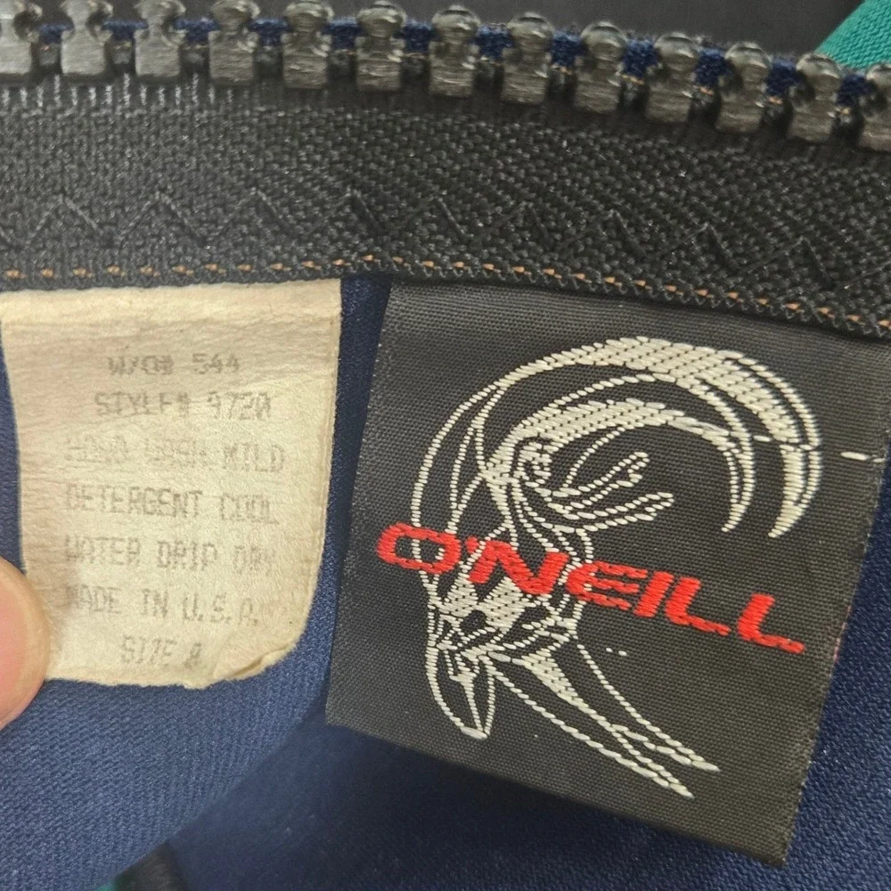Vintage ONeill Hammer Wetsuit Made‎ in USA 3x2mm Full Body Surf Dive Teal Size 4